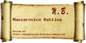 Maszarovics Bettina névjegykártya
