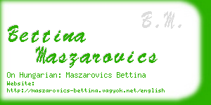 bettina maszarovics business card